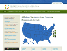 Tablet Screenshot of addiction-counselors.com